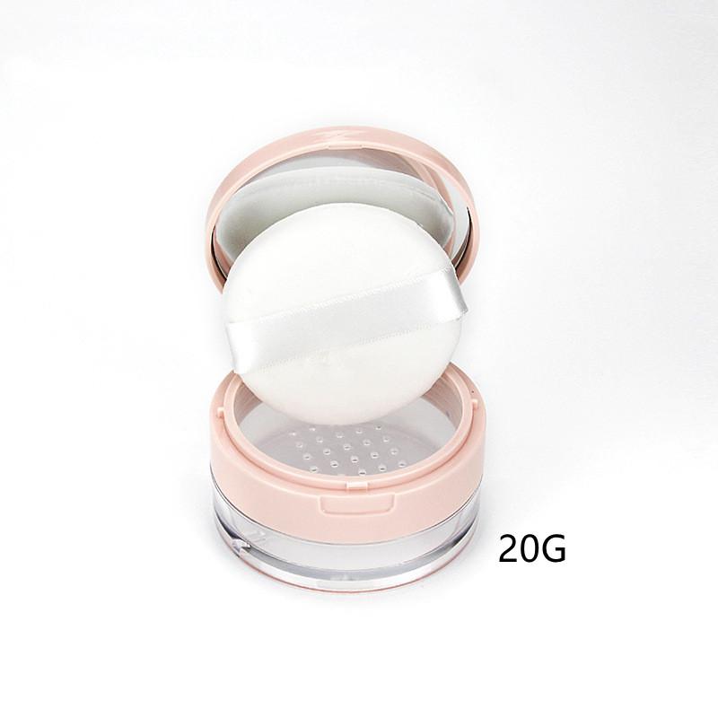 Портативная пластиковая пудреница, ручная пустая пустая пудреница с ситом, косметическая дорожная банка для макияжа, сито-контейнер