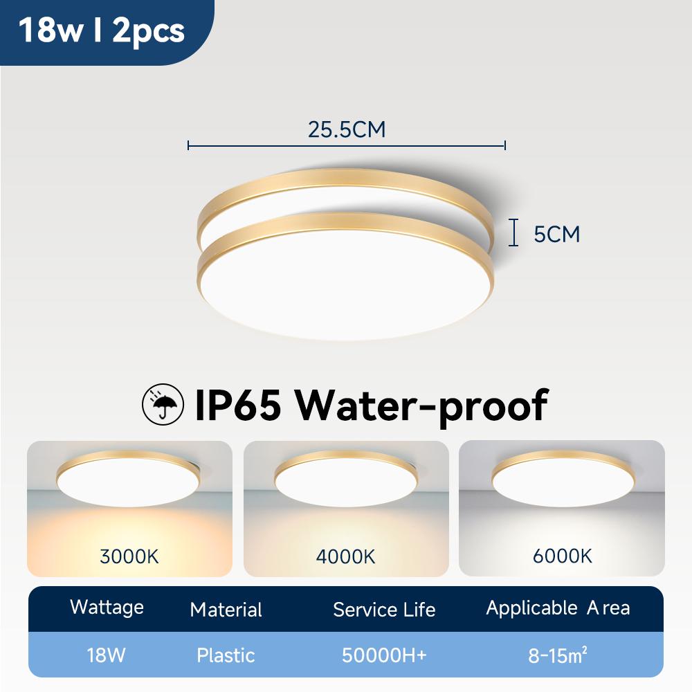 Xiaomi Waterproof Bathroom Lamp Ceiling Led Ceiling Lights 18W 30W 40W Round Led Ceiling Lamp For Kitchen Living Room Toilet Room 220V