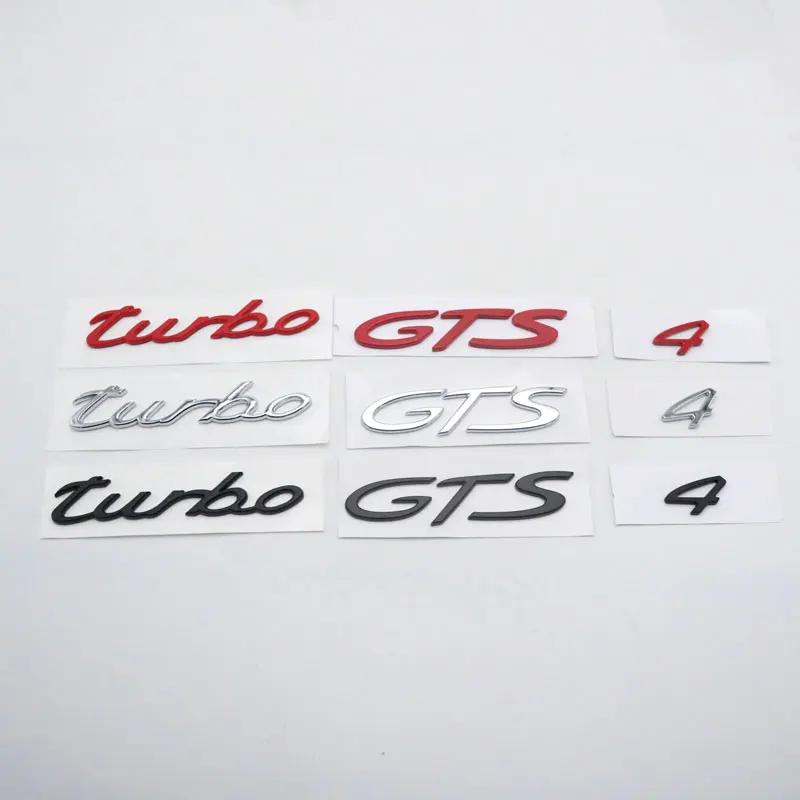 1 шт. Хром Серебристый Черный Красный Буквы Turbo 4 GTS Автомобиль Задняя Крышка Багажника Эмблемы Значки Наклейка Декаль