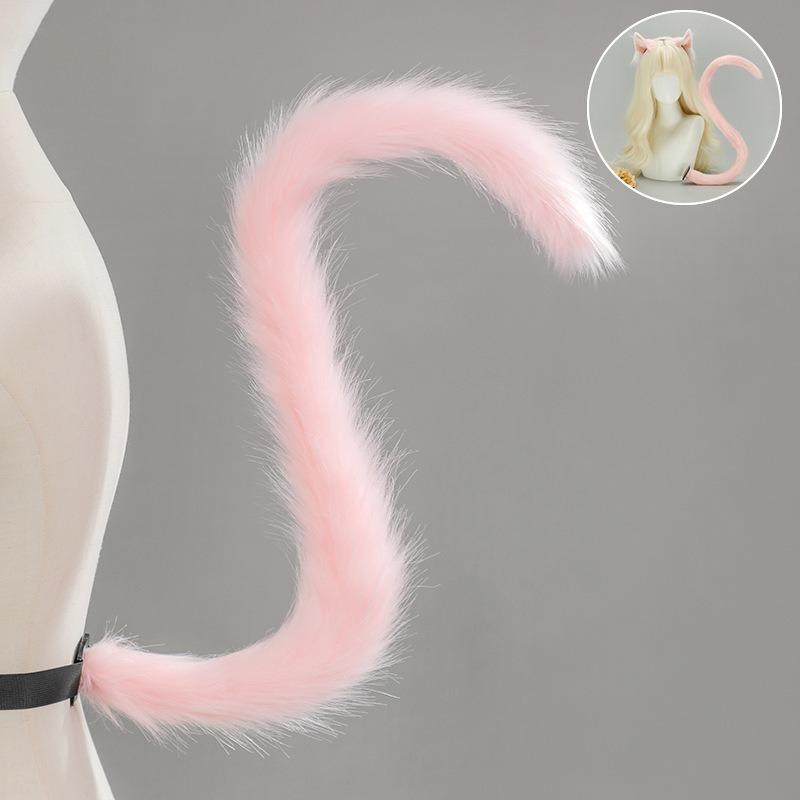 Simulation animal ear cat ear headband handmade plush cos cat ear props Comic-Con headdress cat ear cat tail set
