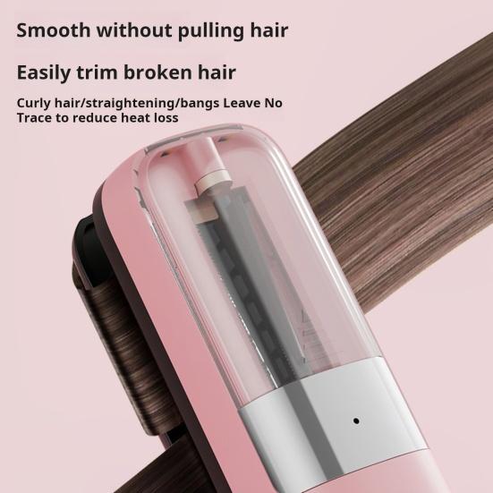 2-In-1 Hair Ends Trimmer Type-C Rechargeable Cordless Handheld Split Hair Remover Portable Multi-function Women Dry Damaged Hair Removal Device