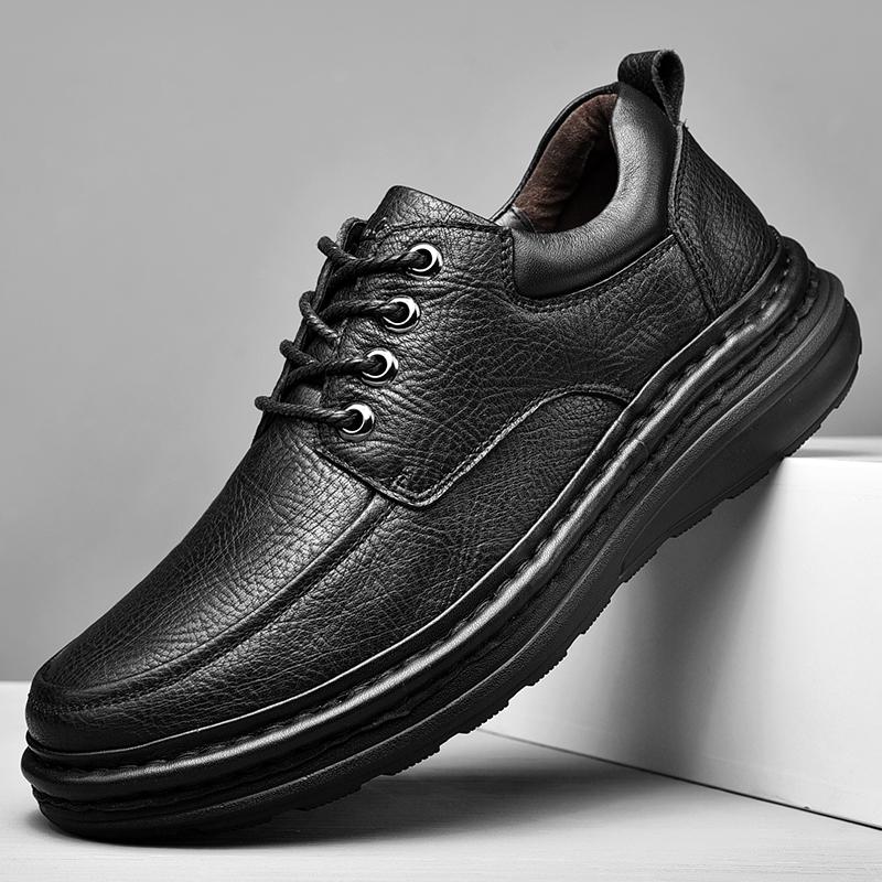 Genuine Leather Men's Casual Shoes Lace Up Oxfords Men Handmade Designer Sneakers Leisure Shoes Trend Spring Autumn Men's Shoes