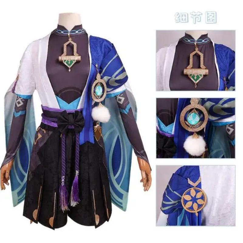 Wanderer Kunikuzushi косплей ударный костюм униформа парик аниме костюмы на Хэллоуин женские игры Fatui Scaramouche Balladeer