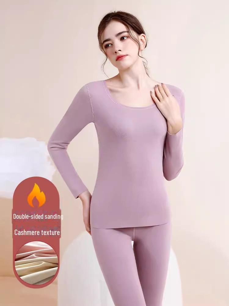 Мужской двухсторонний комплект термобелья из немецкого бархата - круглый вырез, зимний теплый костюм на осень 