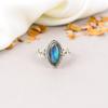 Labradorite 925 Sterling Silver Marquise Gemstone Boho Style Handmade Ring For Women