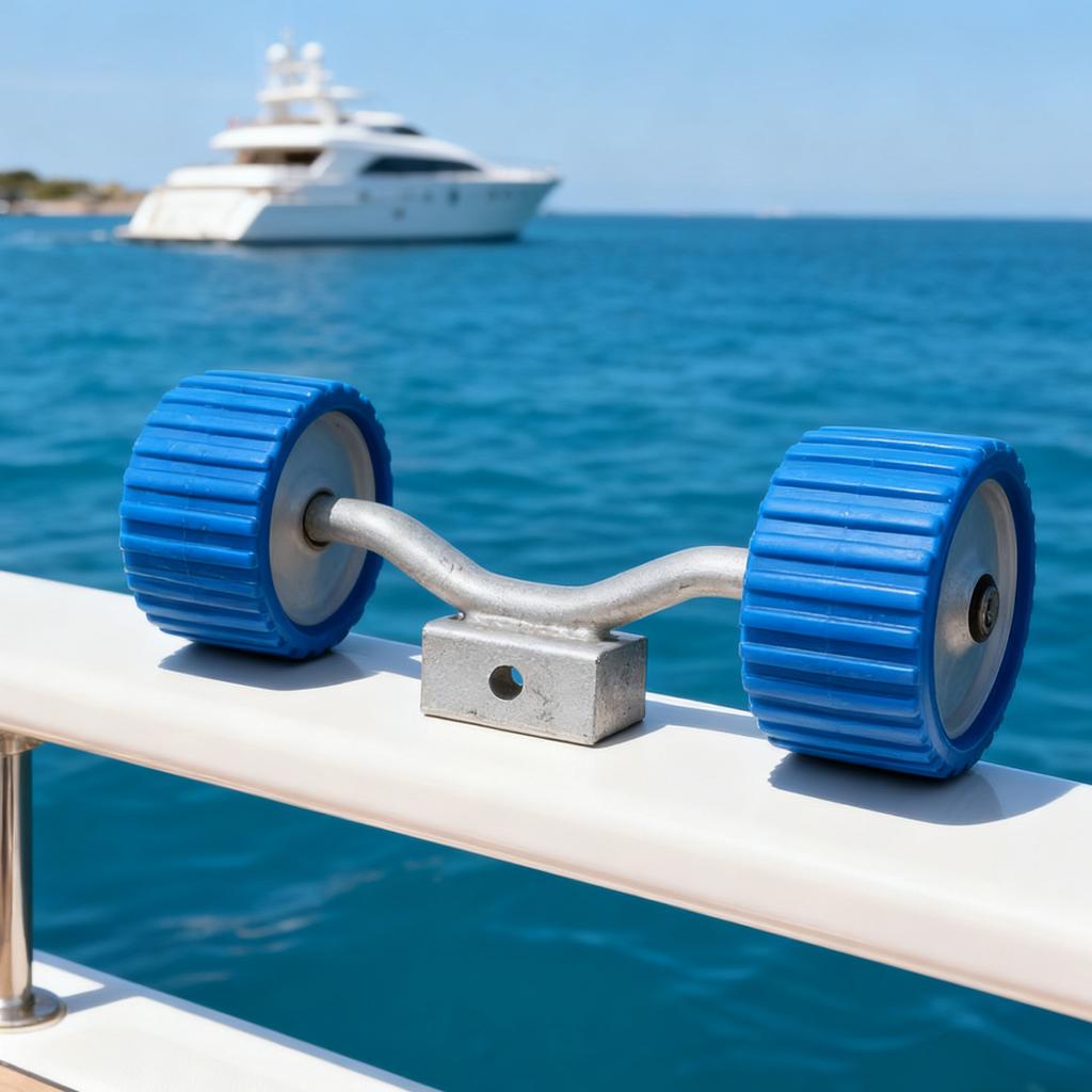 Регулируемые опорные ролики киля для трейлеров для яхт с противоскользящими резиновыми поверхностями и стальными кронштейнами