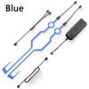 New Three Mod New Motorcycle Helmet Light LED DIY Black Helmet LED Light Motorbike Safety Reflective Strip Modification #290441