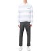 THOM BROWNE Striped Long Sleeved Polo Shirt MJP167A-J0049-452