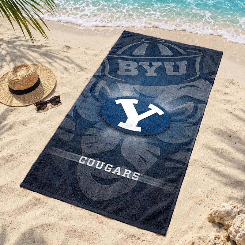 BYU Cougars Microfiber Beach Towel Quick Dry Sand Free Lightweight Beach Towels for Travel Swimming Camping