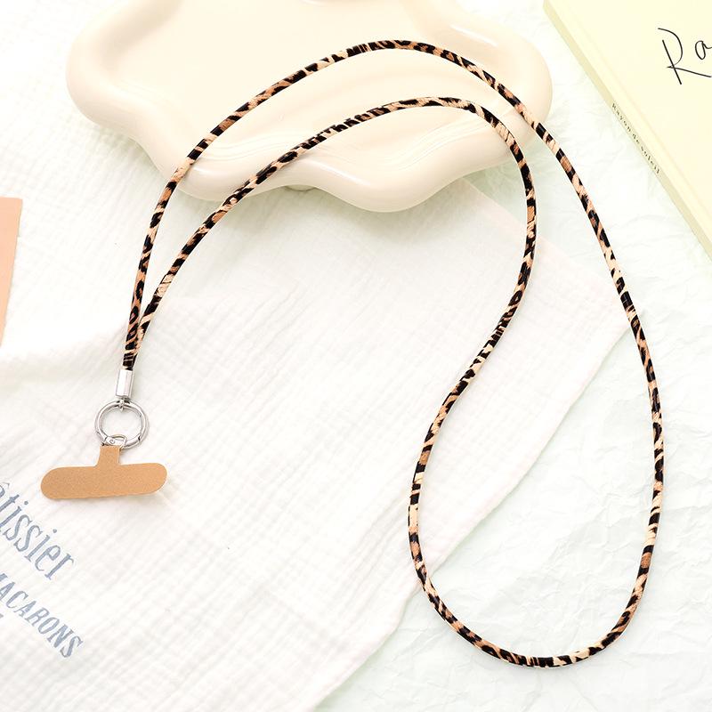 Цепочка для телефона с леопардовым принтом - Универсальный короткий шнурок и ремешок через плечо