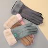 2023 Женские перчатки Осень Зима Милые пушистые теплые варежки с полным пальцем Варежки Женские перчатки для спорта на открытом воздухе