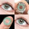 FUNSACHY 1 Pair Blue Contact Lenses for Eyes Natural Colored Contact Blue Eyes Lenses Korean Contacts Lenses Yearly Green Pupil