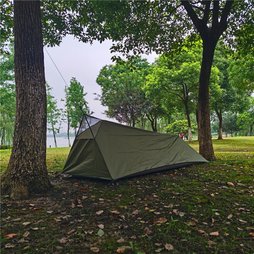 Палатка для пешего туризма, для кемпинга на открытом воздухе, палатка-спальный мешок, легкая одноместная палатка с москитной сеткой