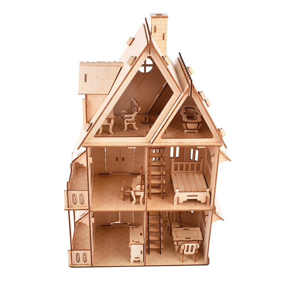3D деревянная вилла головоломка игрушка развивающие поделки головоломка сборная модель подарок для детей взрослых