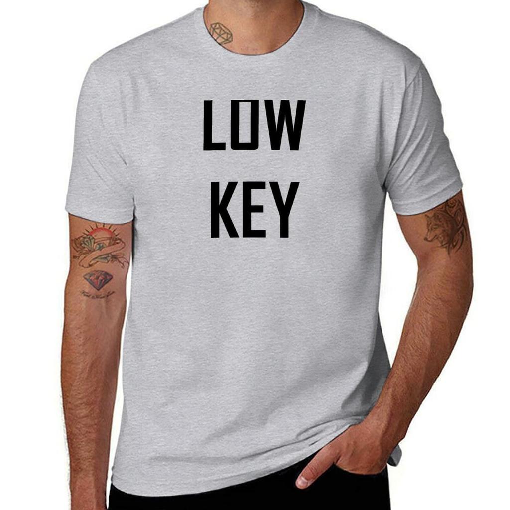 Low Key TShirt customizeds summer clothes sublime boys animal print Mens cotton tshirt