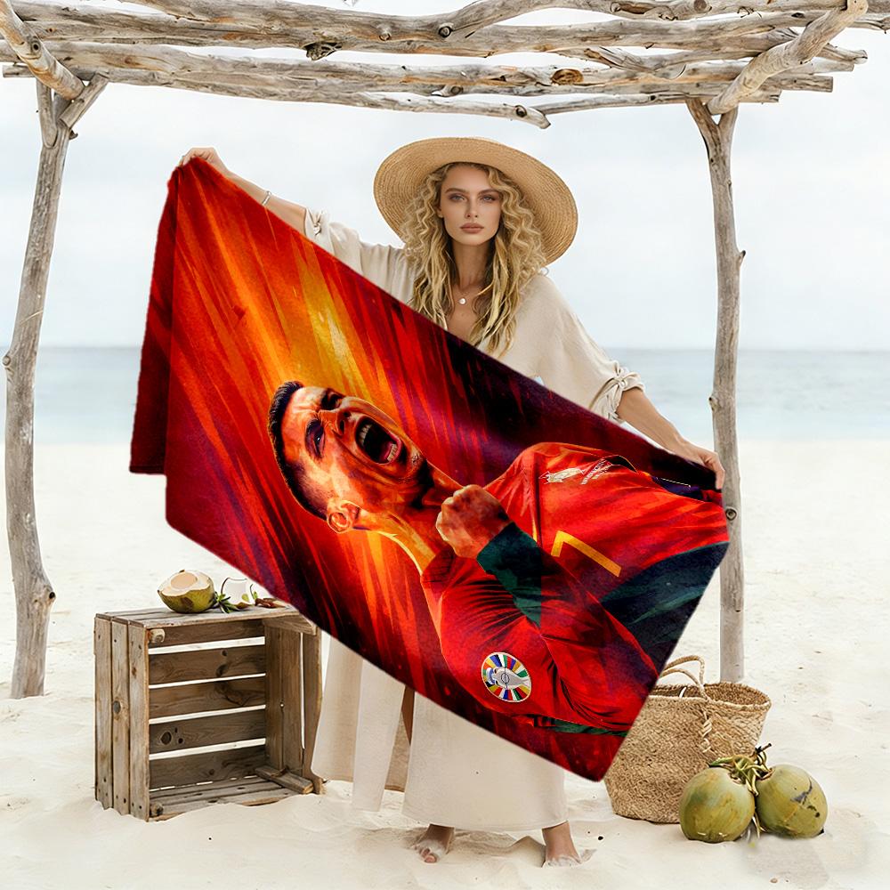 Cr7 Beach Towel High Absorbency & Quick-Dry Comfortable Lightweight Portable for Swimming,Beach,Camping, Travel, Beach Accessories,Gym