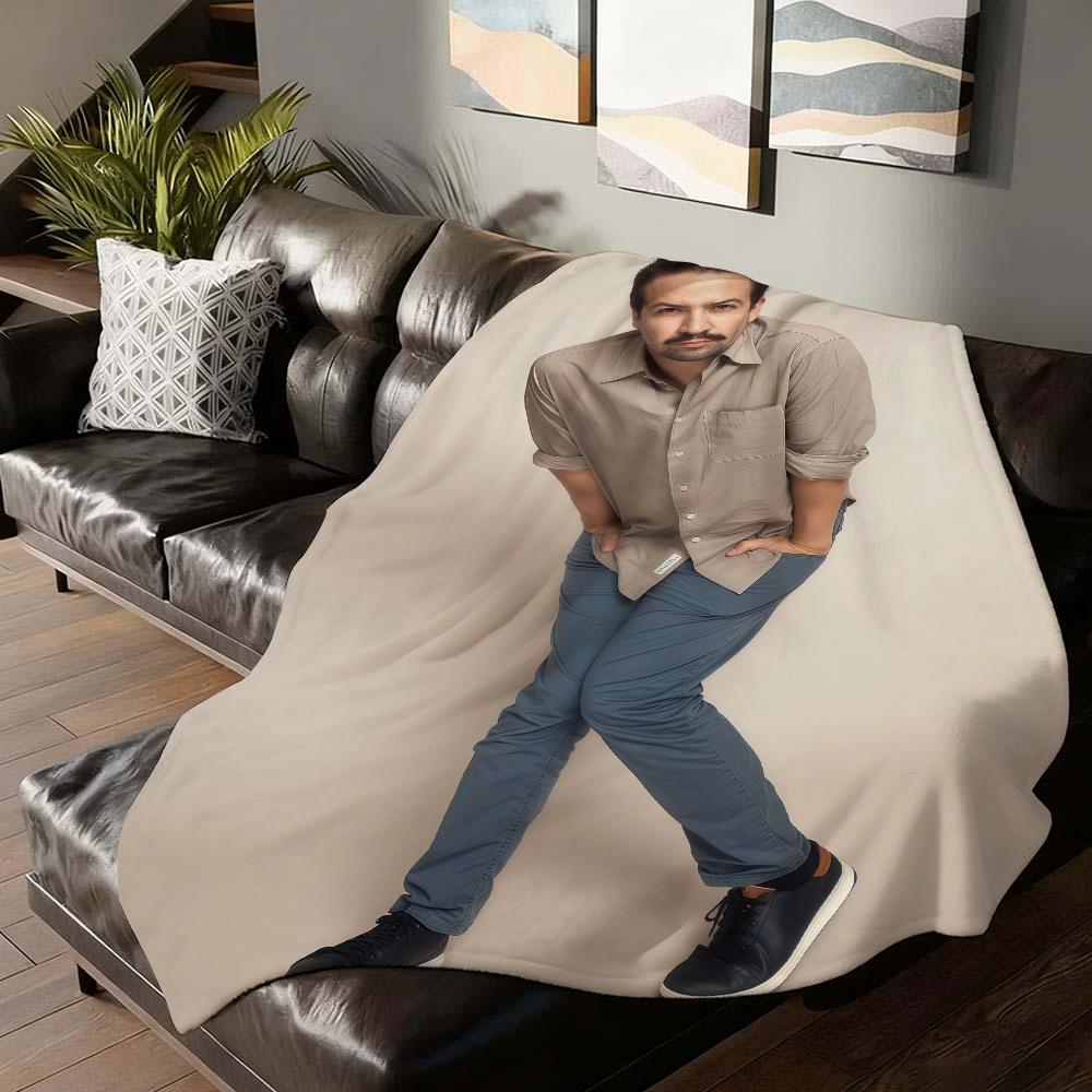 Fashion print L Lin Manuel Miranda Blanket For Sofa Office Bed Plane Travel Sleep Read Relax Camping Soft And Warm