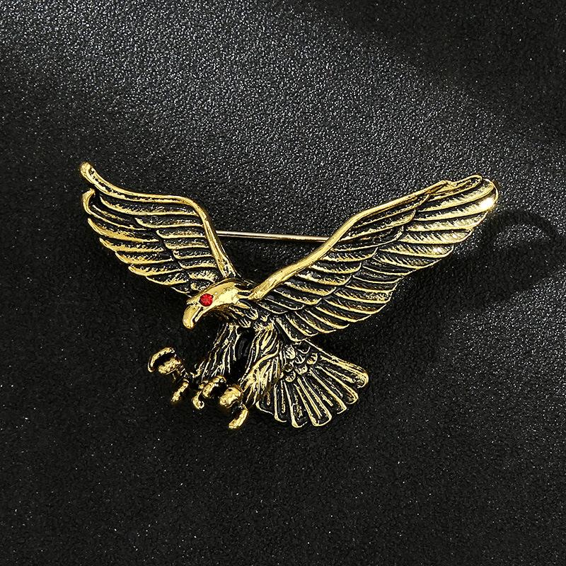 «Мужская роскошная брошь для костюма»: Дизайн головы льва, орла и оленя в короне"