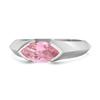 Pink CZ Marquise Shape Solitaire Women Wedding Ring - 925 Sterling Silver