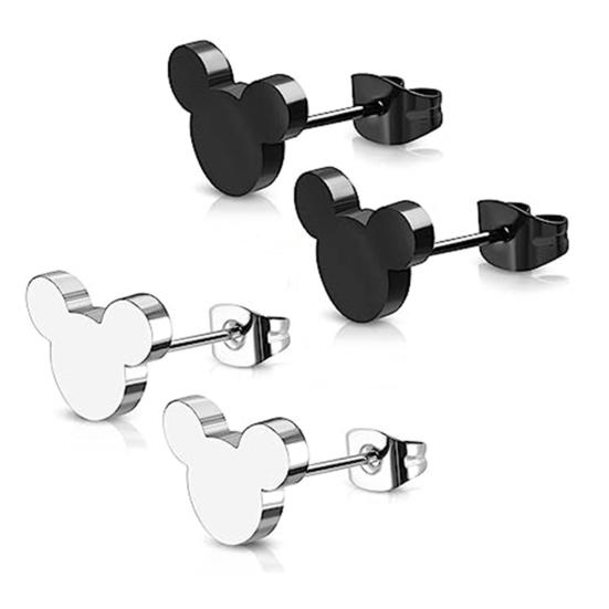 1 пара серег с мультяшными животными из нержавеющей стали, однотонные серьги на тему животных, подарок для влюбленных, титановые украшения