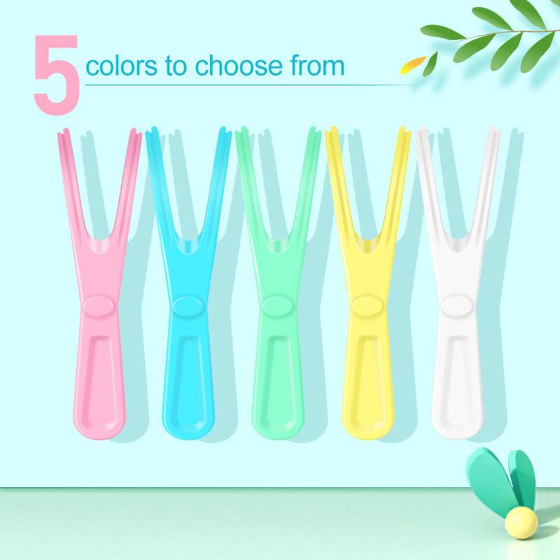 1/5 шт. Y-образная пластиковая стойка для зубной нити, многоразовый держатель для зубочисток, инструмент для чистки зубов без зубной нити, гигиена полости рта, зубочистка
