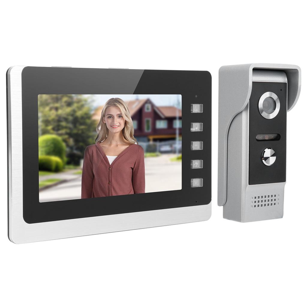 7-дюймовый TFT LCD проводной видеодомофон 2-сторонняя система ночного видения водонепроницаемая система безопасности для дома