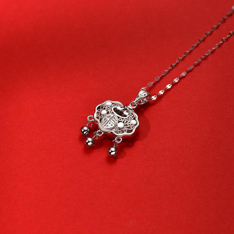 Новое женское ожерелье с замком безопасности в китайском стиле с кисточками, легкое, роскошное, нишевое, чувство моды