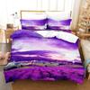 Purple Bedding Set Polyester Duvet Cover Quilt Cover 3D Comforter Cover Lavender Butterfly Double Full King Queen Twin Single