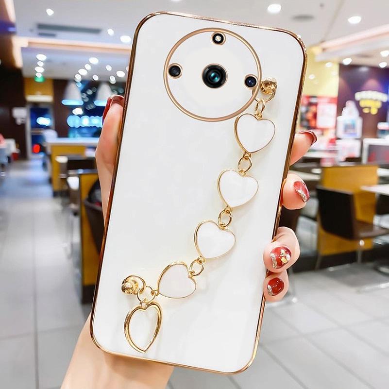 Чехол для телефона с ремешком на запястье для Realme 11 Pro + 10 Pro 9 9i 8 Pro 8i 7 Realme GT Neo 5 5S 3 2 2T GT Master, мягкая задняя крышка