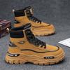 Мужские ботинки Мартин 2024 новые осенне-зимние высокие толстоподошвенные нескользящие повседневные увеличивающие рост мужские рабочие альпинистские ботинки мужские