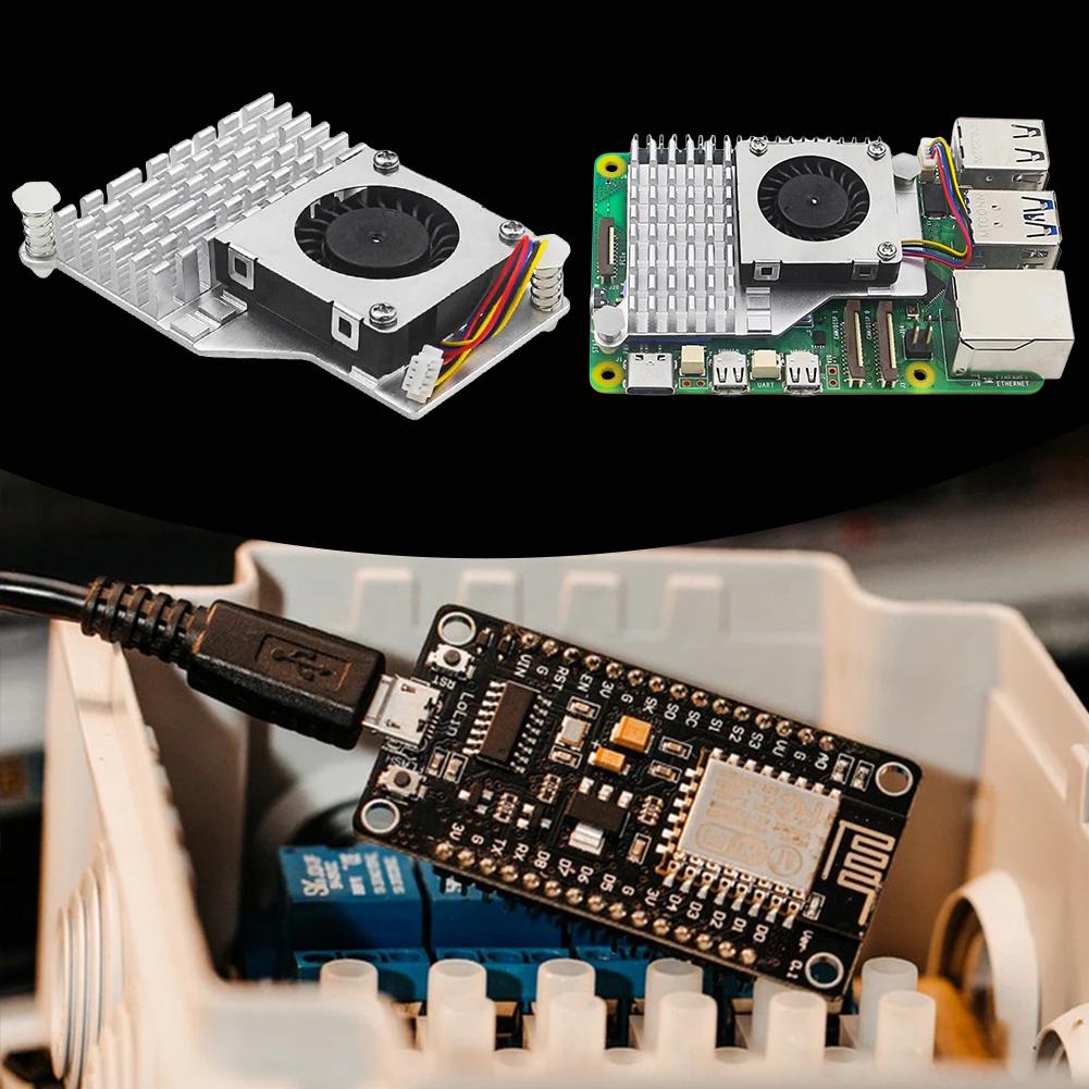 Активный кулер для Raspberry Pi 5, официальный вентилятор, совместимый держатель с радиатором, металлический радиатор, охлаждающий радиатор