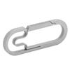 Silver Titanium Keychain Heavy Duty Titanium Carabiner Durable Split Ring Chain  Everyday Carry