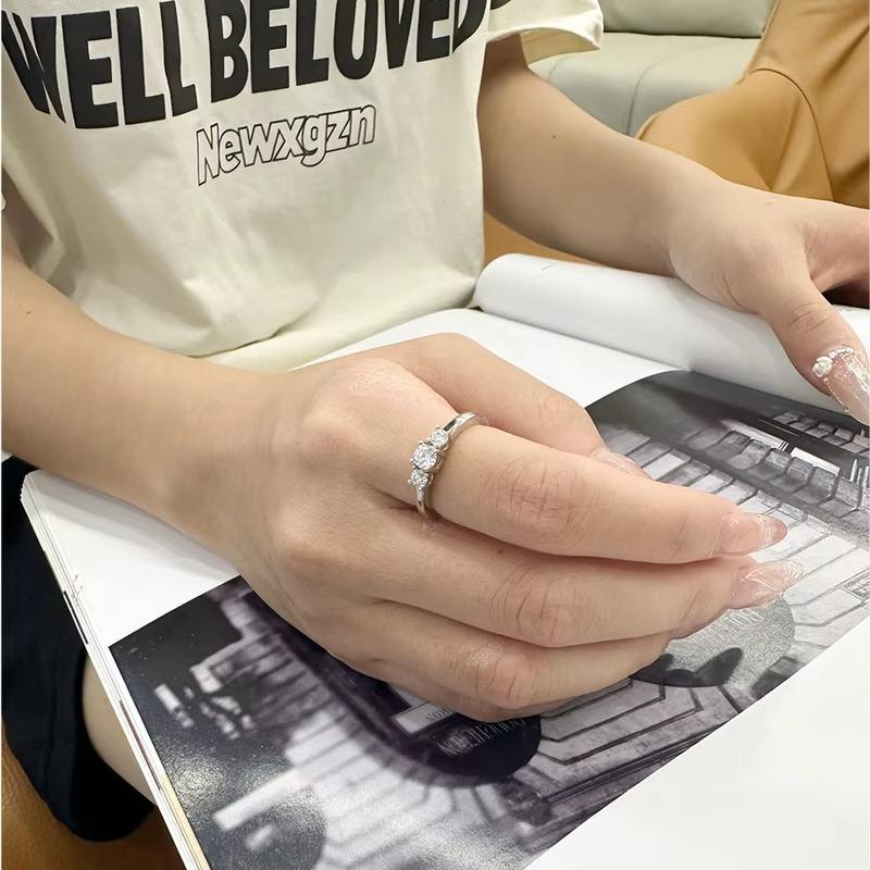 925 Sterling Silver Luxury Jewelry Wedding Engagement Rings VVS D Real Moissanite Pass Diamond Tester for Women Party Gift
