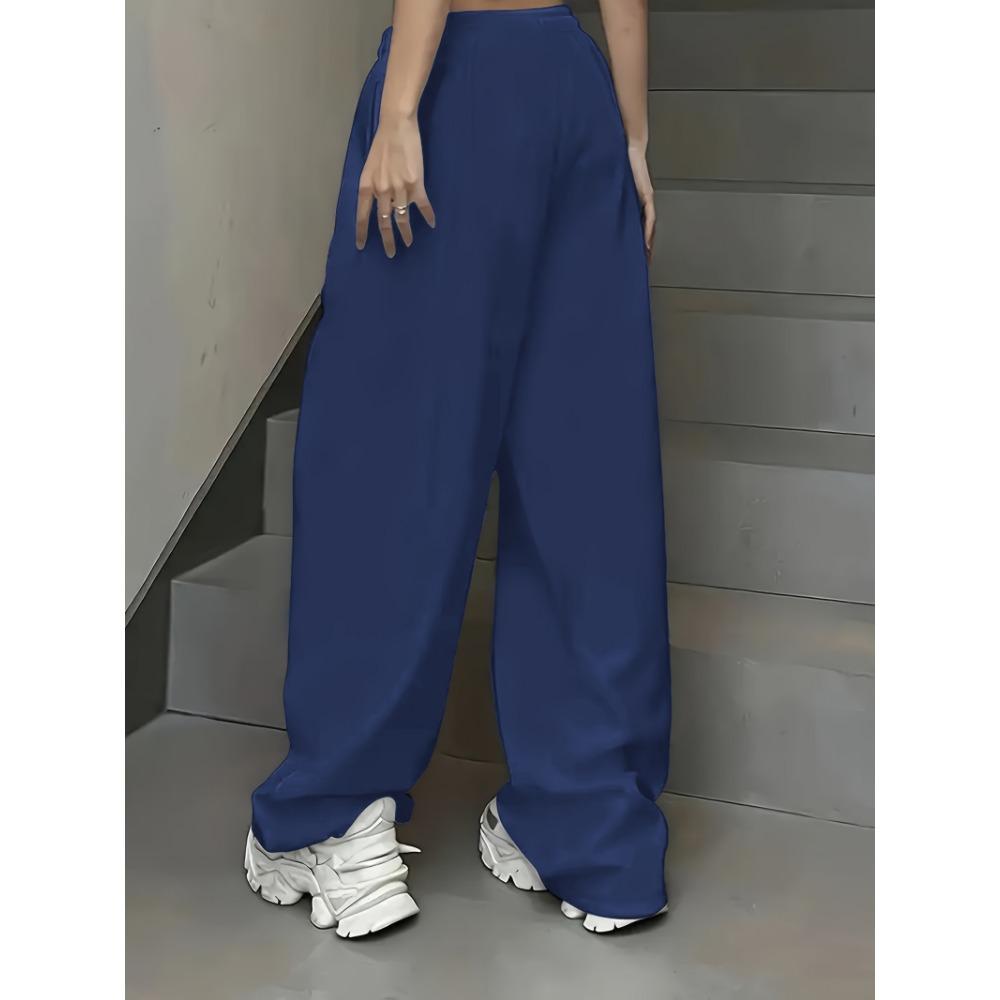 Мужские спортивные брюки с широкими штанинами и кулиской на талии, Повседневная и минималистичная уличная одежда, Одежда для дома