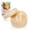 [Featured In Croissant] LeLante Bamboo Steamer, 2-Tier Set with 50 Dedicated Steaming Sheets (21cm Pot Not Included)