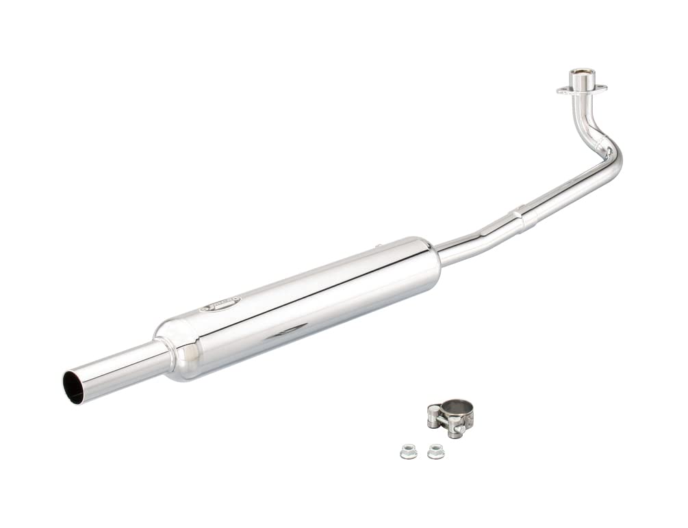 KITACO Mini Cabton Muffler for Chrome Plated Part Number CD50/Benly 50S, Steel, Finish, 543-1086870