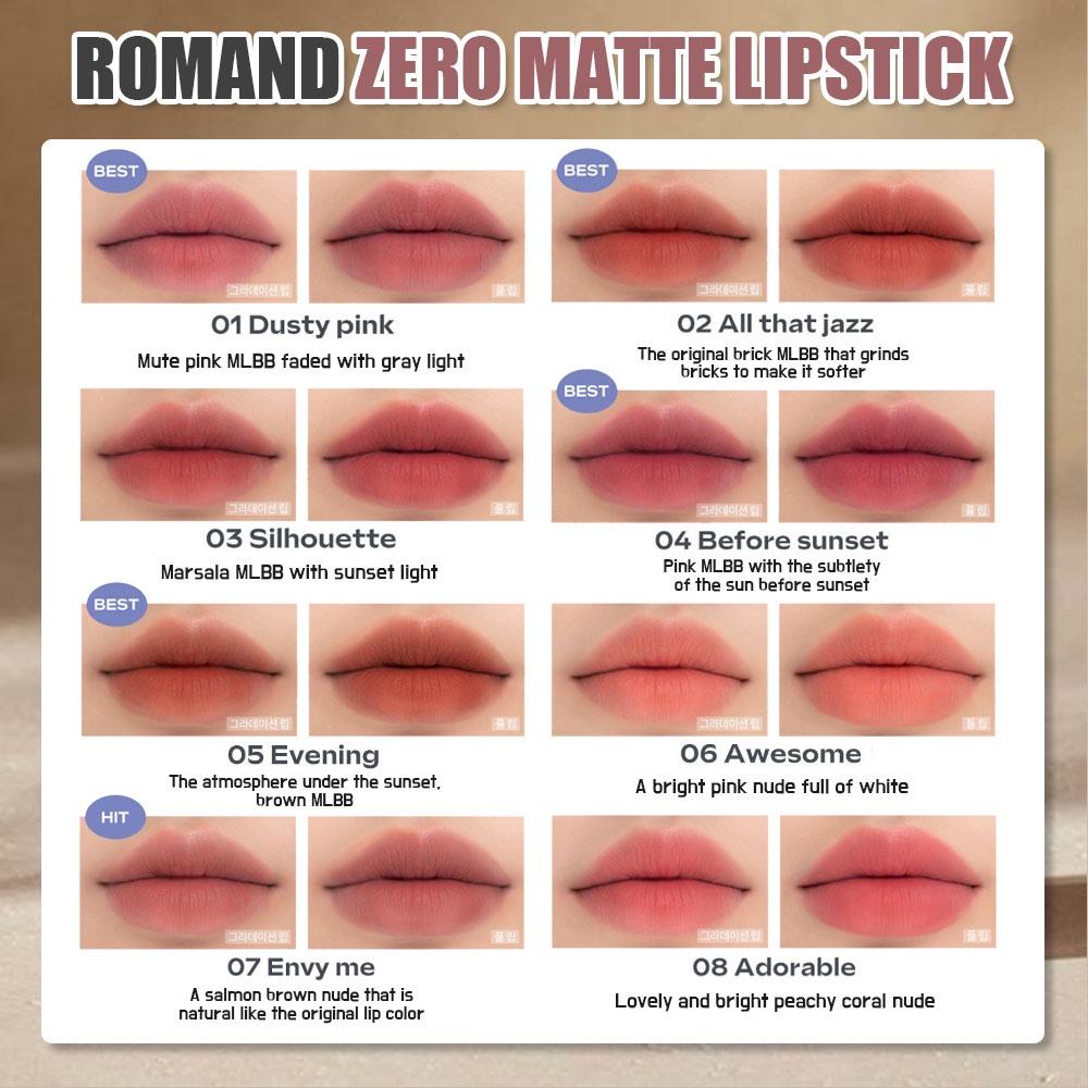 Rom&nd Нулевая матовая помада (22 варианта)