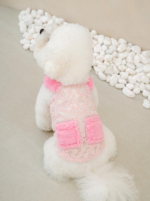 SALTYHEARTY Eco-fur Pocket One-Piece PINK