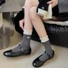 Women's Spring, Autumn and Winter Pure Cotton Mid-calf Socks, Cute Bubble Lace Pile Long Socks
