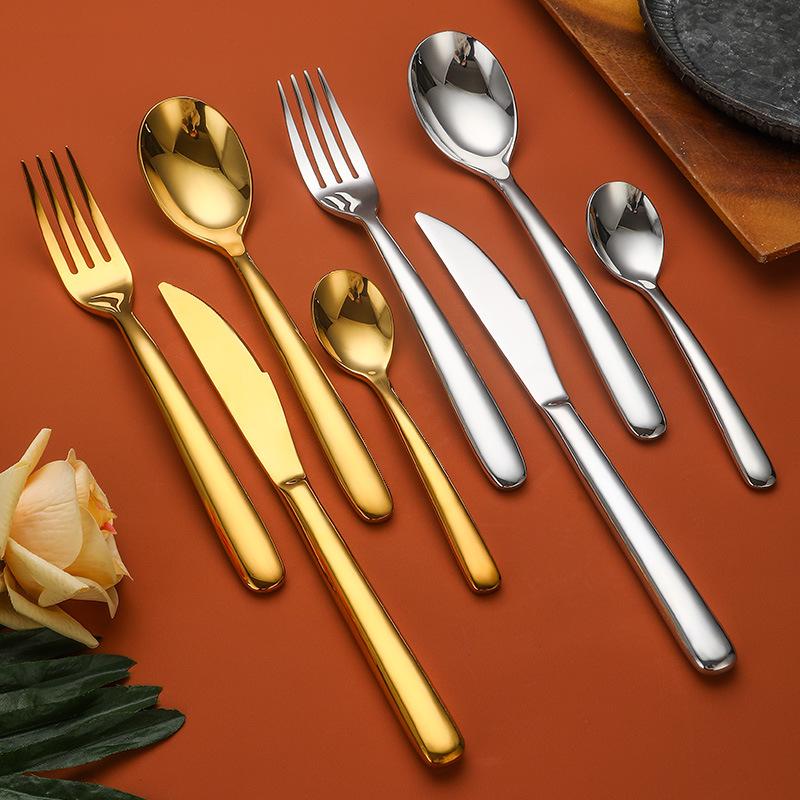 304 нержавеющая сталь европейская круглая ручка западная посуда элитные принадлежности для ресторанов и отелей нож вилка ложка чайная ложка