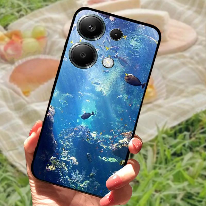 Чехол для Poco M6 Pro 4G Чехол Poco M6 4G Силиконовый Мягкий Мраморный Бампер Coque для Xiaomi Poco F6 Redmi Turbo 3 5G Защитные Fundas