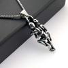 Хэллоуин Темный Ветер Пара Титановая Стальная Цепочка Персонализированная Винтажная Нержавеющая Сталь Объятие Череп Кулон Свитер Цепочка