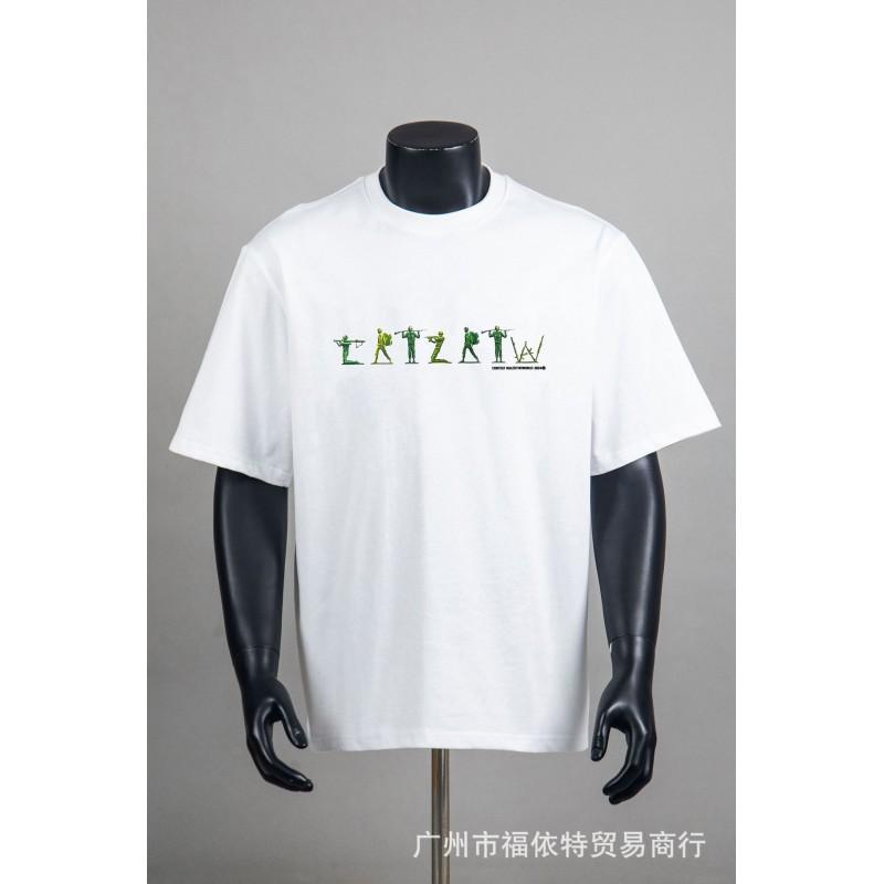 Corteiz Alcatraz Vintage Print T-Shirt Men Women Streetwear Loose Fit Short Sleeve Tee