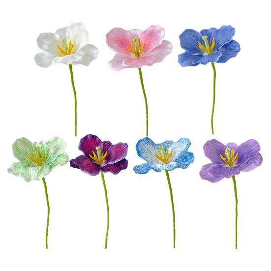 Имитация тюльпана Искусственные полностью распустившиеся цветы тюльпана Искусственный тюльпан с гибким стеблем для весенне-летнего домашнего декора Свадебные настольные центральные элементы