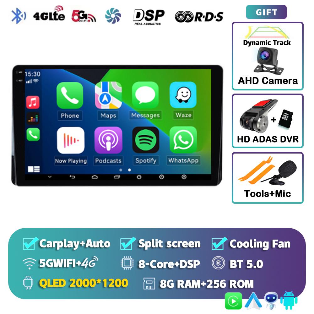 Android 14 Carplay автомобильное радио для Toyota Highlander Kluger 2021 2022 мультимедийный видеоплеер навигация GPS 2din стерео головное устройство