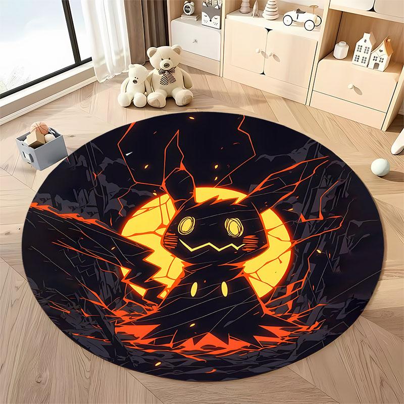 17 Styles Pokemon Cards Print Round Carpet Bedroom LivingRoom Mat Sofa Home Children's Room Decor Rug Free Shipping Holiday Gift