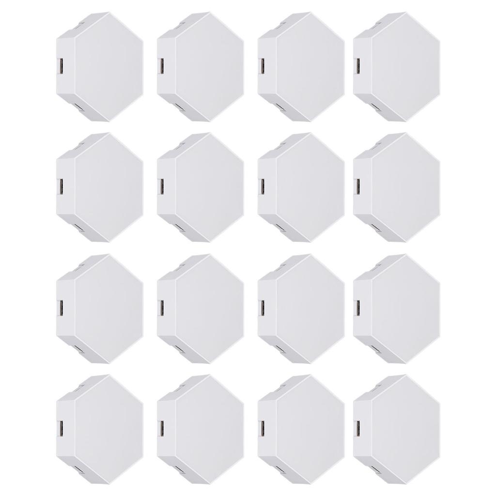 12 наборов шестигранных настенных светодиодных светильников с сенсорным управлением и дистанционным управлением, геометрические модульные, собранные RGB