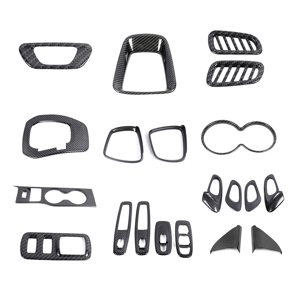 For Renault Kadjar 2015- Car Central Console Part Trim Frame Cover Car Interior Styling Modify Carbon Fiber Color