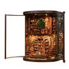 Представляем набор Pixie Curio Book Nook Kit - Продвинутый набор миниатюр для кукольного домика, 3D деревянная головоломка, Волшебная книга со светодиодным сенсорным переключателем, Пылезащитная акриловая крышка,