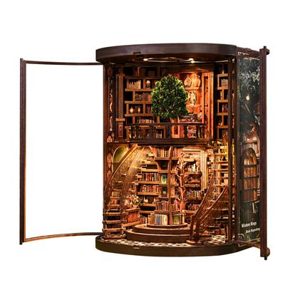Представляем книжный уголок Pixie Curio 3D-пазл из дерева для продвинутых кукольных домиков и Включает волшебный штрих пылезащитную декоративную акриловую и